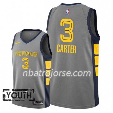 Barn Memphis Grizzlies Tröja Jevon Carter 3 2018-19 Nike City Edition Grå Swingman